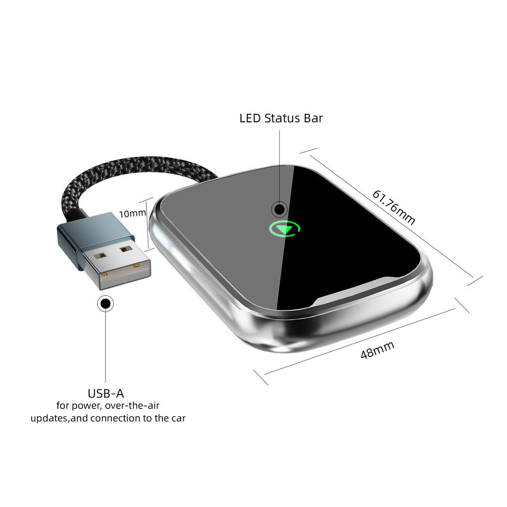 Wireless CarPlay & Android Auto Adapter Plug & Play, Bluetooth 5.2, 5G WiFi