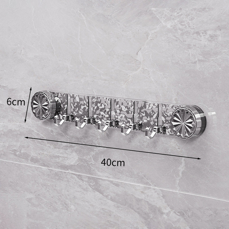 Adhesive Wall Hooks No Drill Foldable Space Saving Towel Rack