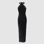 Black Bodycon Dress Sleeveless Rhinestone Club Mini Dress