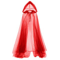 Gothic Sheer Mesh Hooded Cape Floor Length - Image 5