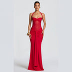 Mesh Fishtail Dress Bodycon Maxi Sleeveless Bodycon Slip Long Party Dress