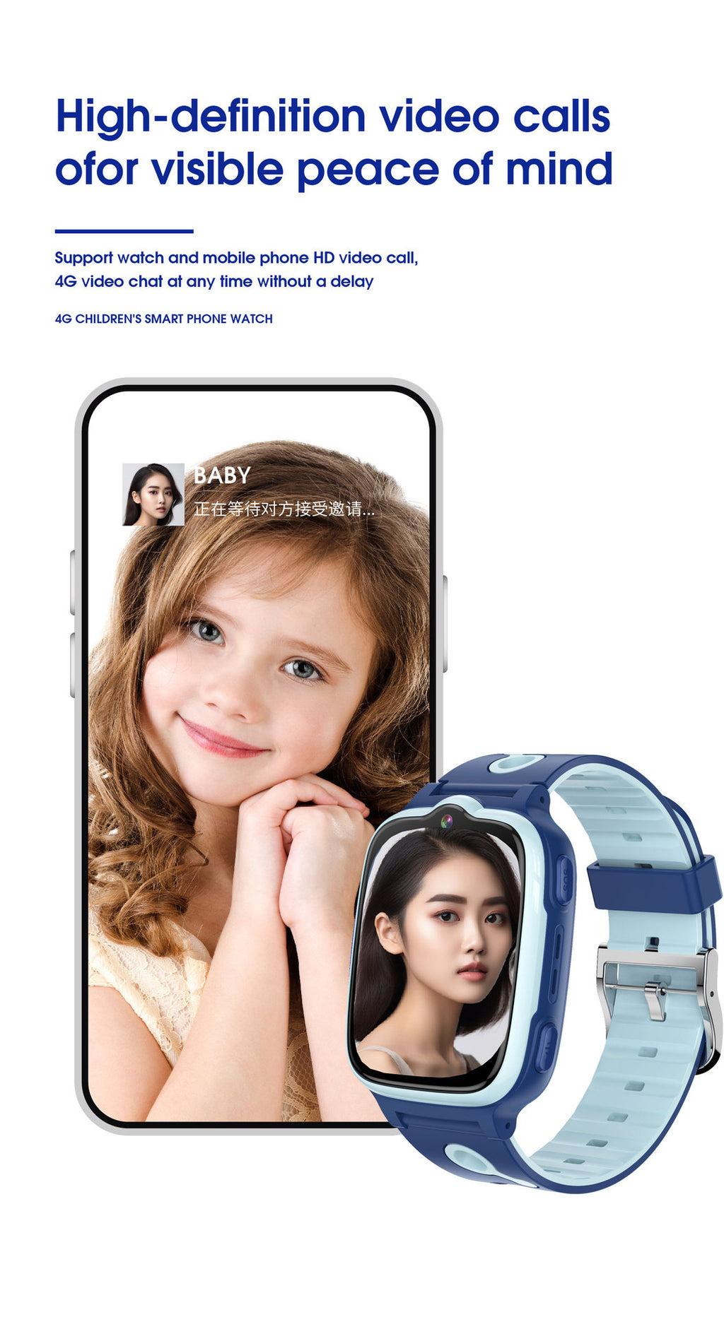 Kids Smartwatch GPS Video Calling Camera Tracker