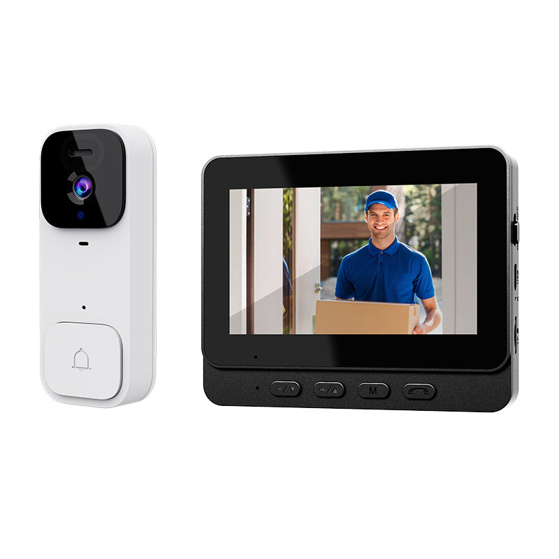 Wireless Doorbell Monitor 4.3" Screen Two-Way Audio Night Vision