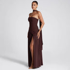 Women's Long Sleeve Bodycon Dress Ruched Round Neck Fall Winter Party - Image 12