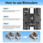 Portable 40X Binoculars Wide-View Travel & Adventure Use