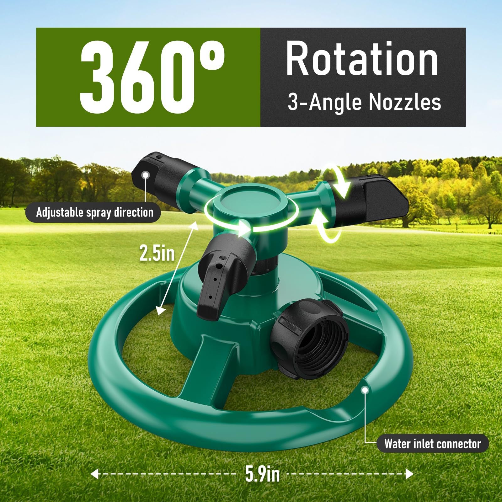 360 Degree Rotating Garden Sprinkler Automatic Lawn Watering System
