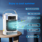 Portable Air Cooler USB Desk Fan Mist Humidifier Personal Bladeless - Image 2