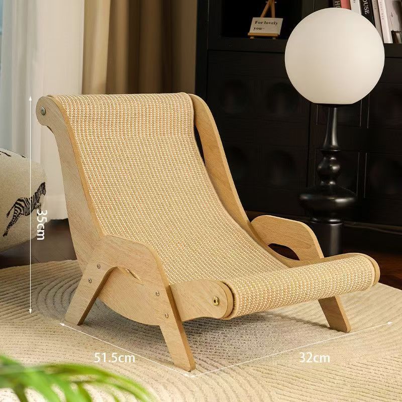 Cat Scratching Lounger Sisal Scratcher 2 in 1 Bed Durable Wooden