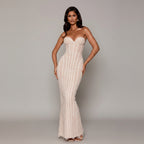 Long Sleeve Bodycon Maxi Dress Mermaid Wedding Guest Evening Gown
