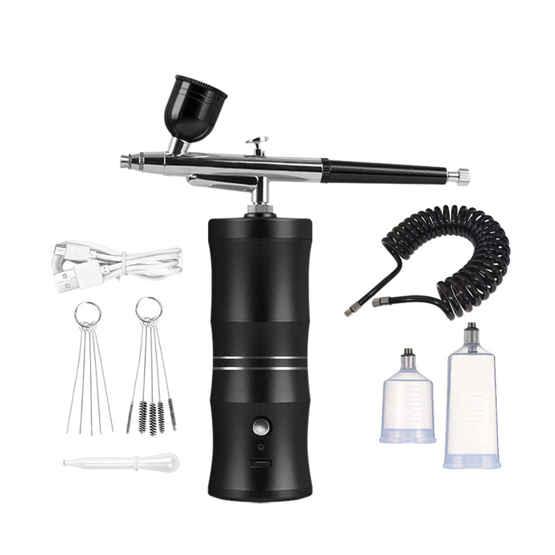 Cordless Airbrush Kit Compressor Portable Handheld Spray Gun Nails Cake Decorating