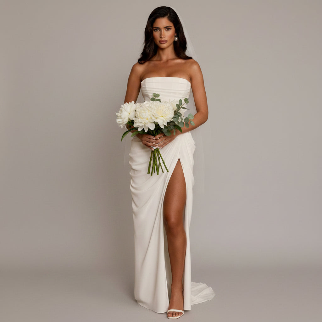 Women's Maxi Dress Long Sleeve Bodycon Ruched Party Evening Gown - Image 7
