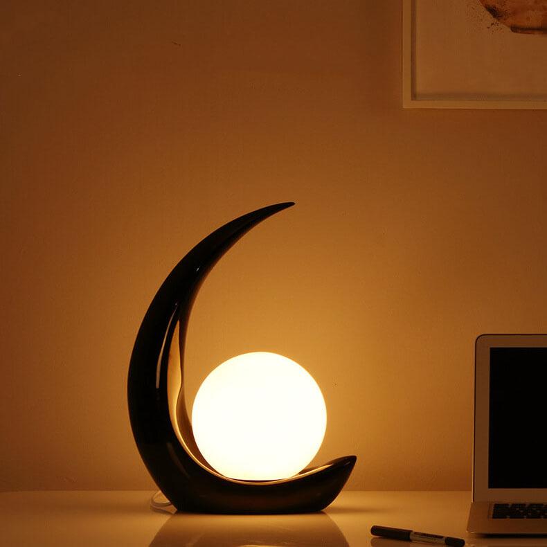 Creative Crescent Night Resin 1-Light Table Lamps - Image 9