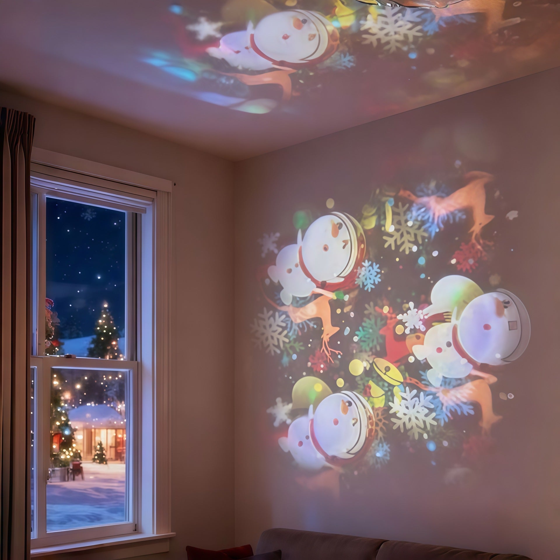 Ocean Wave LED Projector Light Rotating Night Light Bedroom Ceiling Mood Lamp