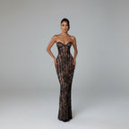 Long Sleeve Bodycon Maxi Dress Mermaid Wedding Guest Evening Gown