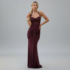 Mesh Fishtail Dress Bodycon Maxi Sleeveless Bodycon Slip Long Party Dress - Image 2