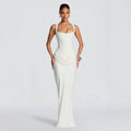 Long Sleeve Bodycon Maxi Dress Fitted Elegant Fishtail Cocktail Gown - Image 7