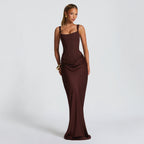 Long Sleeve Bodycon Maxi Dress Fitted Elegant Fishtail Cocktail Gown - Image 9