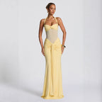 Mesh Fishtail Dress Bodycon Maxi Sleeveless Bodycon Slip Long Party Dress