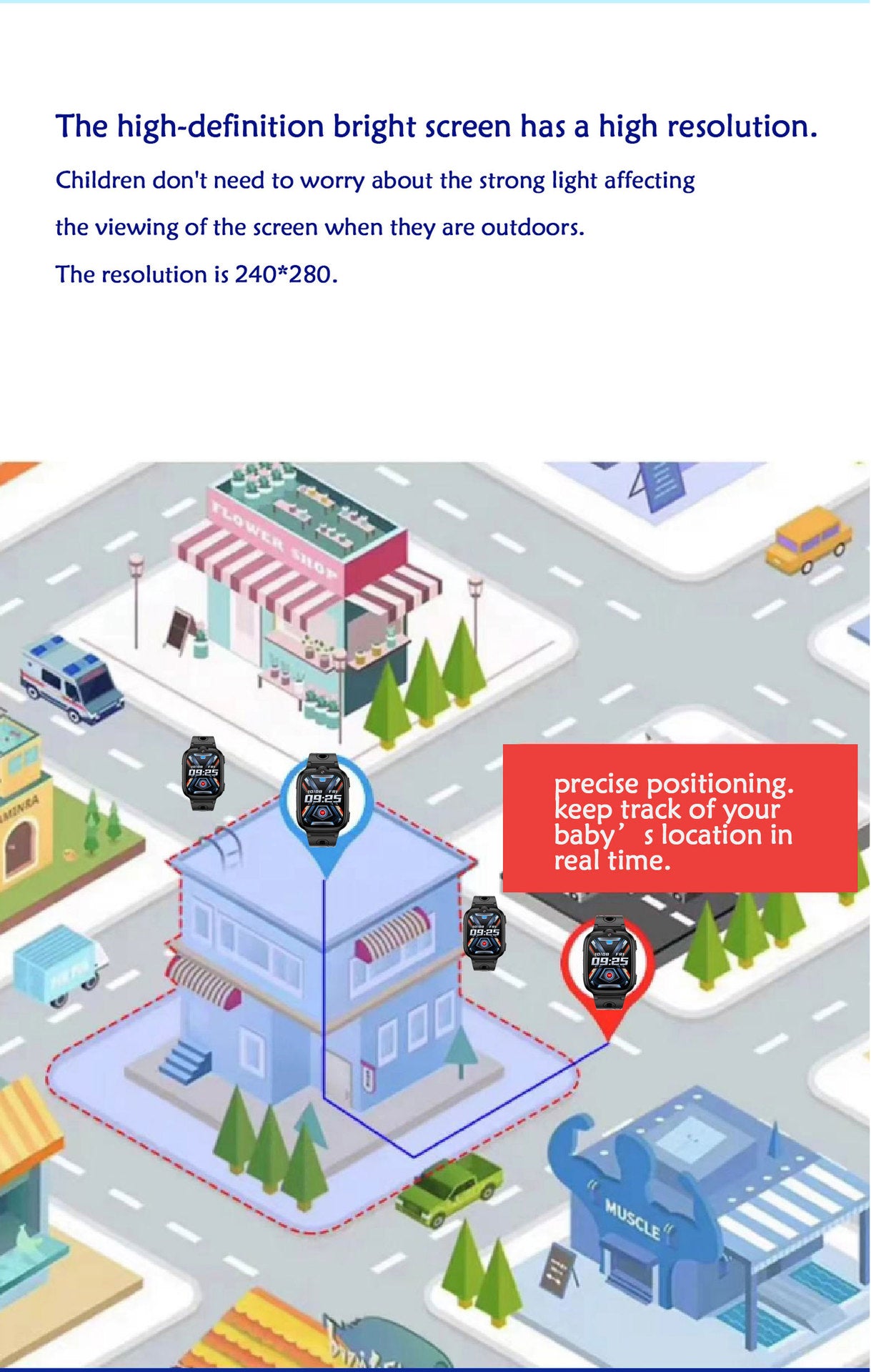 Kids Smartwatch GPS Video Calling Camera Tracker