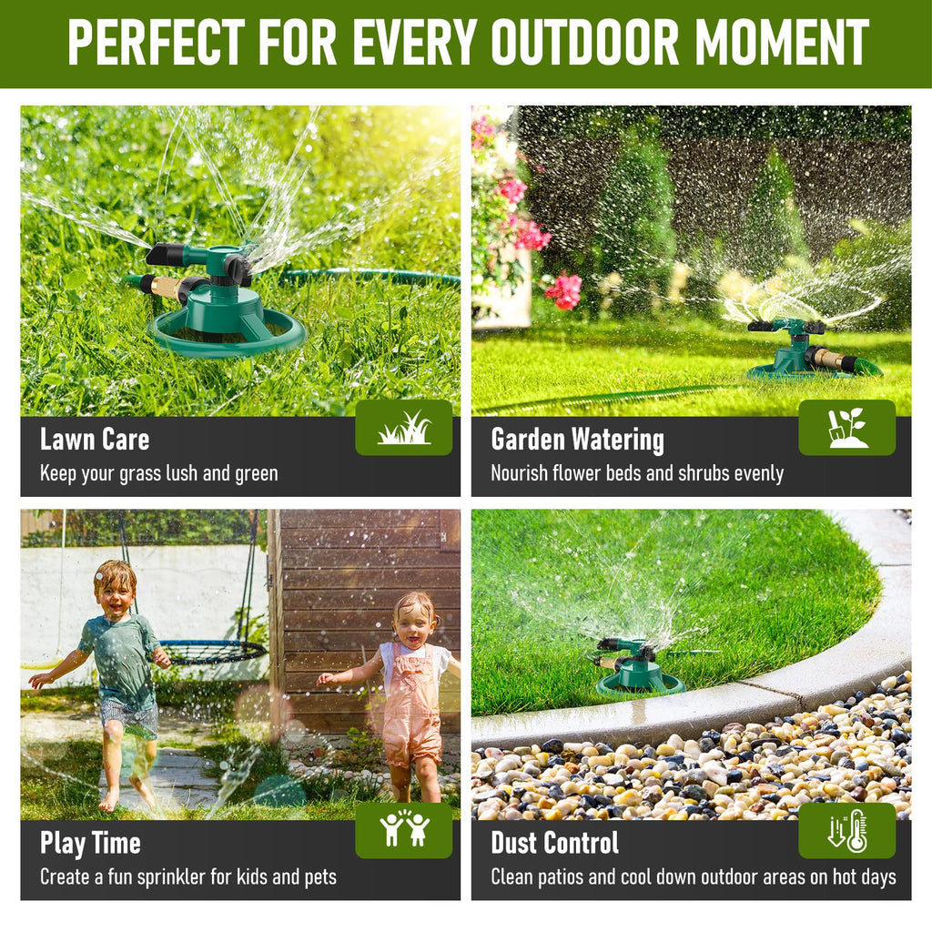 360 Degree Rotating Garden Sprinkler Automatic Lawn Watering System