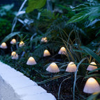 Solar LED Mushroom String Outdoor Lights for Garden Patio Pathway