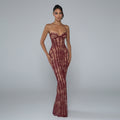 Long Sleeve Bodycon Maxi Dress Mermaid Wedding Guest Evening Gown