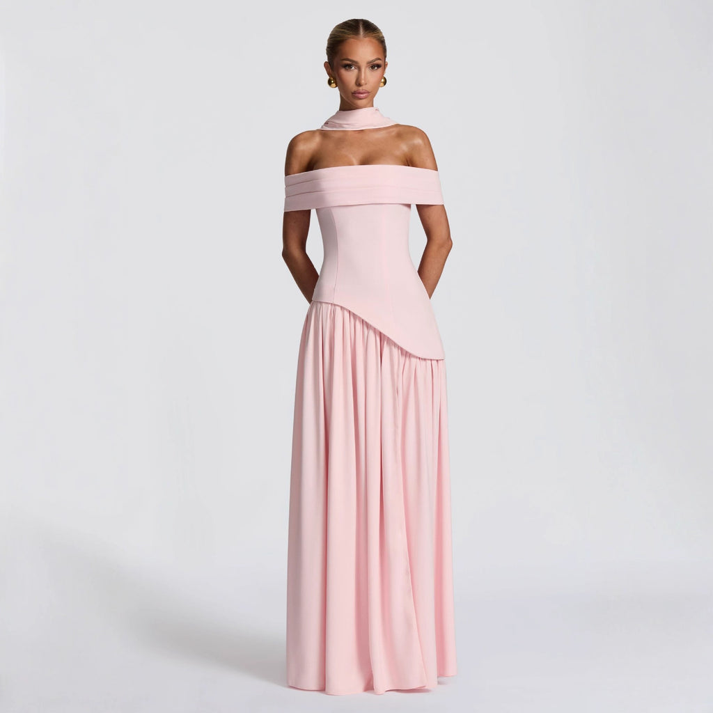 Women's Backless Maxi Dress High Slit Strapless Bodycon Party Gown - Image 2