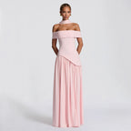 Women's Backless Maxi Dress High Slit Strapless Bodycon Party Gown - Image 2