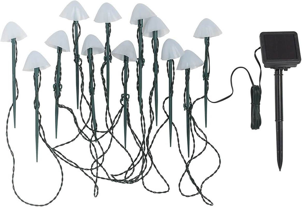 Solar LED Mushroom String Outdoor Lights for Garden Patio Pathway