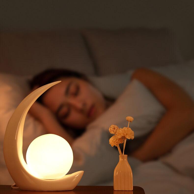 Creative Crescent Night Resin 1-Light Table Lamps - Image 6