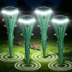 Solar Mole Repellent Stakes Waterproof Sonic Vole Gopher Deterrent Yard