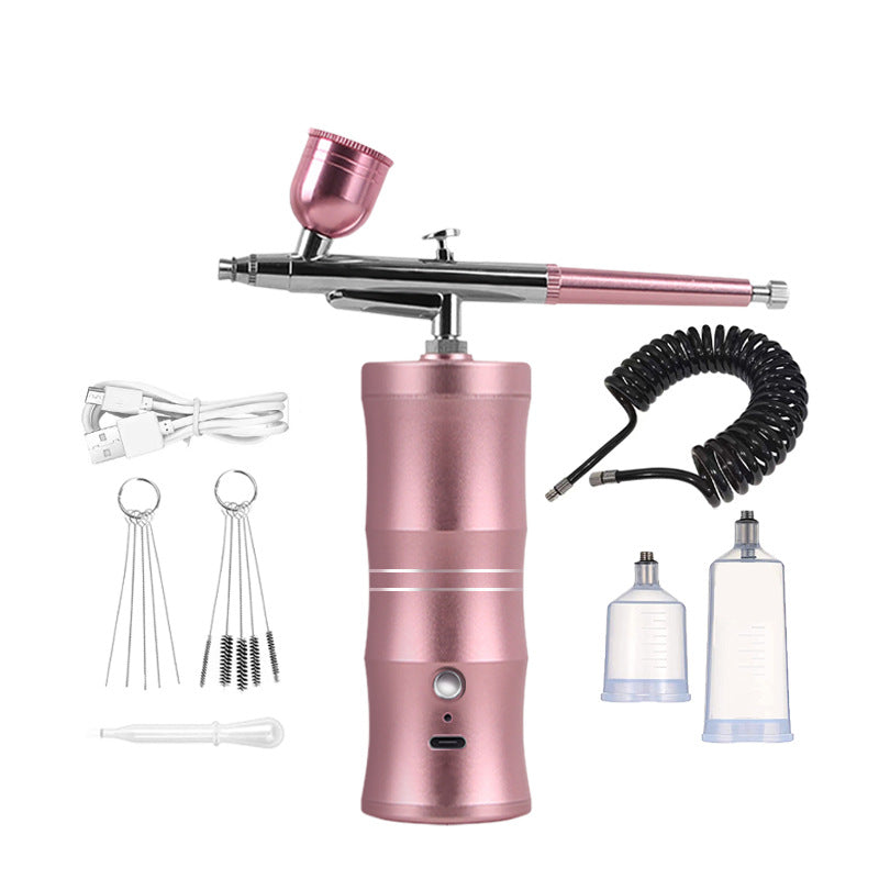 Cordless Airbrush Kit Compressor Portable Handheld Spray Gun Nails Cake Decorating