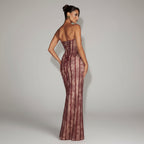 Long Sleeve Bodycon Maxi Dress Mermaid Wedding Guest Evening Gown