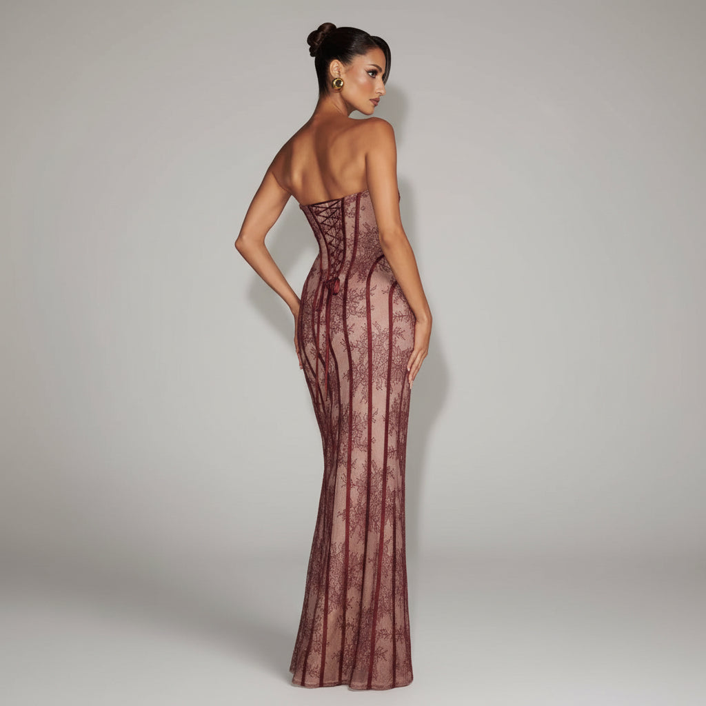 Long Sleeve Bodycon Maxi Dress Mermaid Wedding Guest Evening Gown