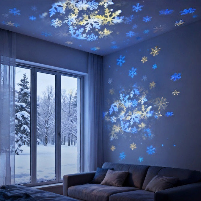Ocean Wave LED Projector Light Rotating Night Light Bedroom Ceiling Mood Lamp