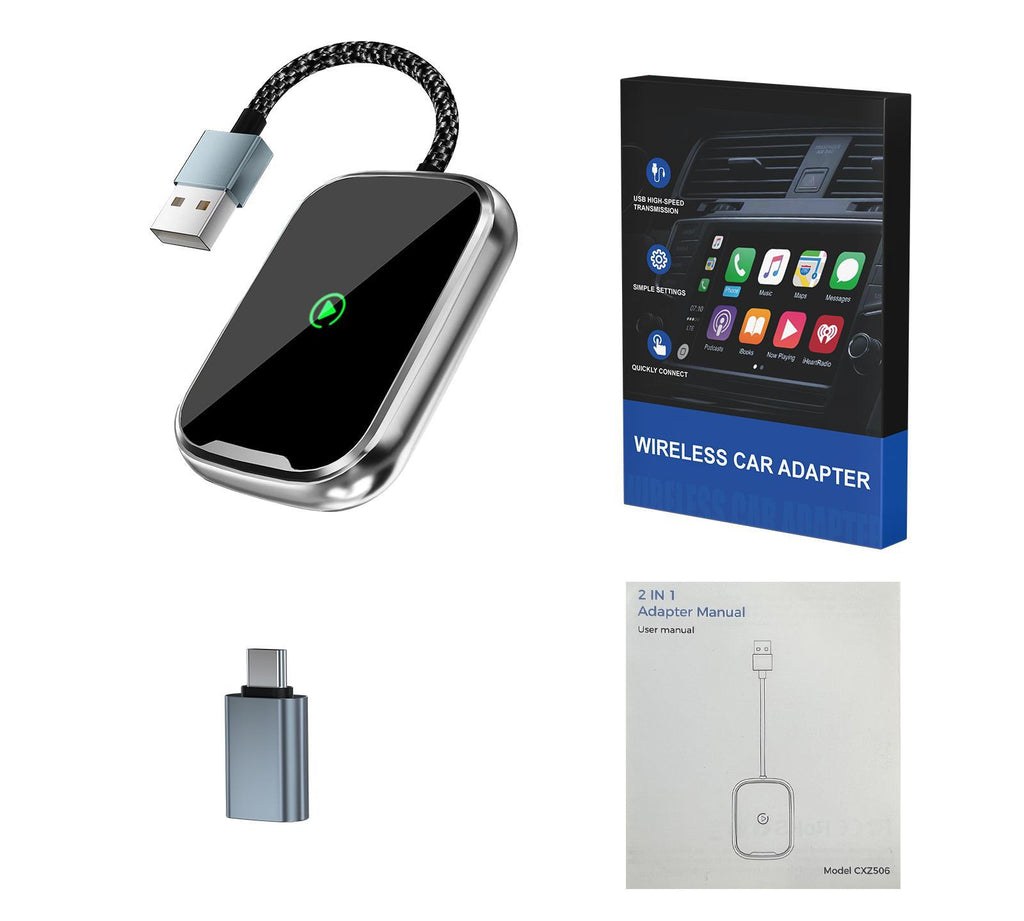 Wireless CarPlay & Android Auto Adapter Plug & Play, Bluetooth 5.2, 5G WiFi