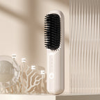 Cordless Hair Straightener Brush Portable Negative Ion Ceramic Hot Comb