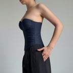 Corset Top Strapless Bustier Boned Bodycon Going Out Crop Top