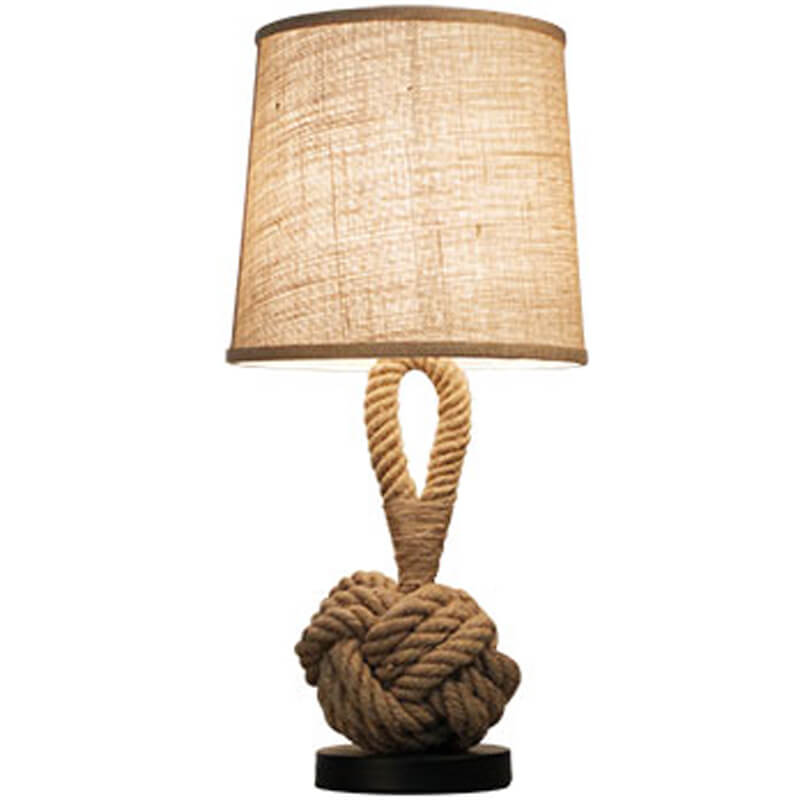 Vintage Fabric Twine Knot 1-Light Table Lamps - Image 8