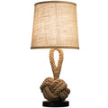 Vintage Fabric Twine Knot 1-Light Table Lamps - Image 8