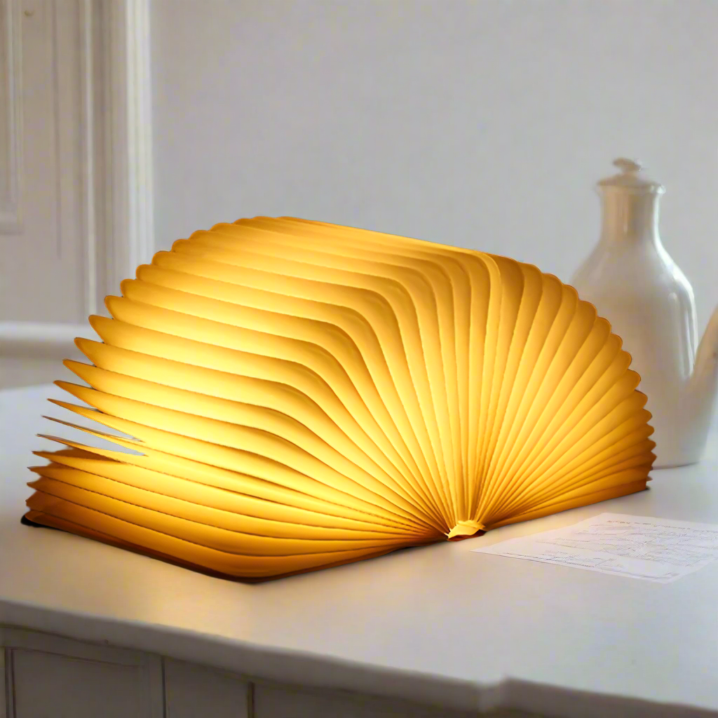 Book-Shaped LED Table Lamp Touch-Control Ambient Light
