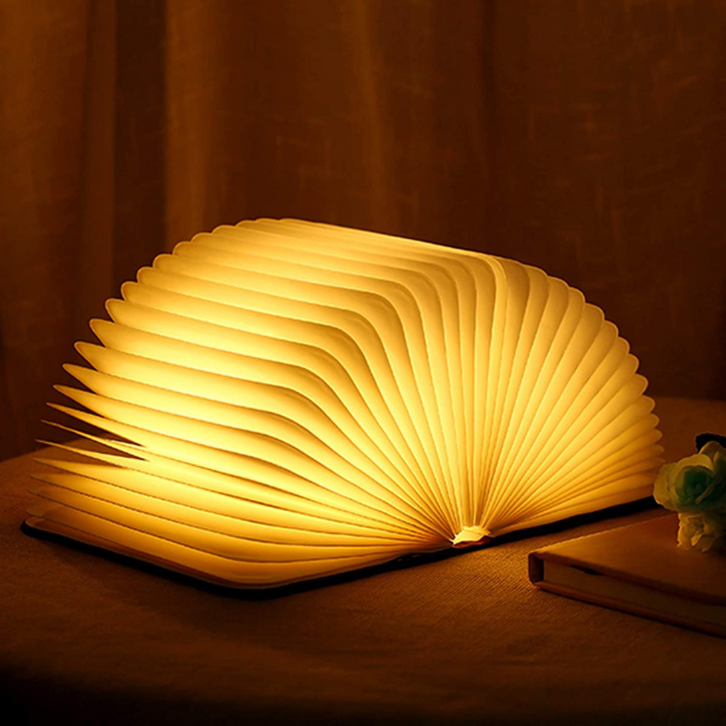 Book-Shaped LED Table Lamp Touch-Control Ambient Light