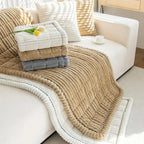 Cosy Sofa Protector Plush Comfort with Elegant Pleated Edges