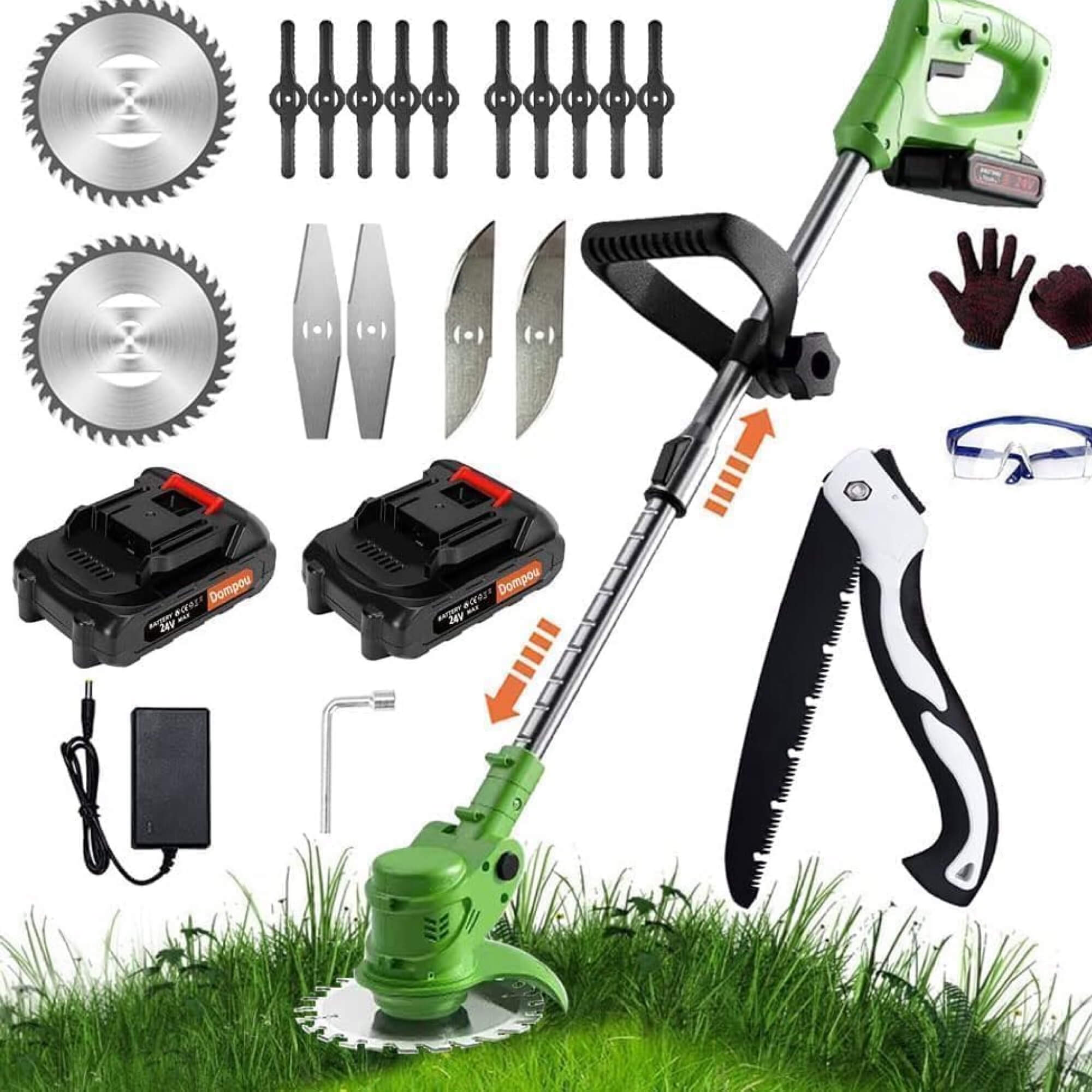4‑in‑1 Cordless Garden Strimmer with Adjustable Handle