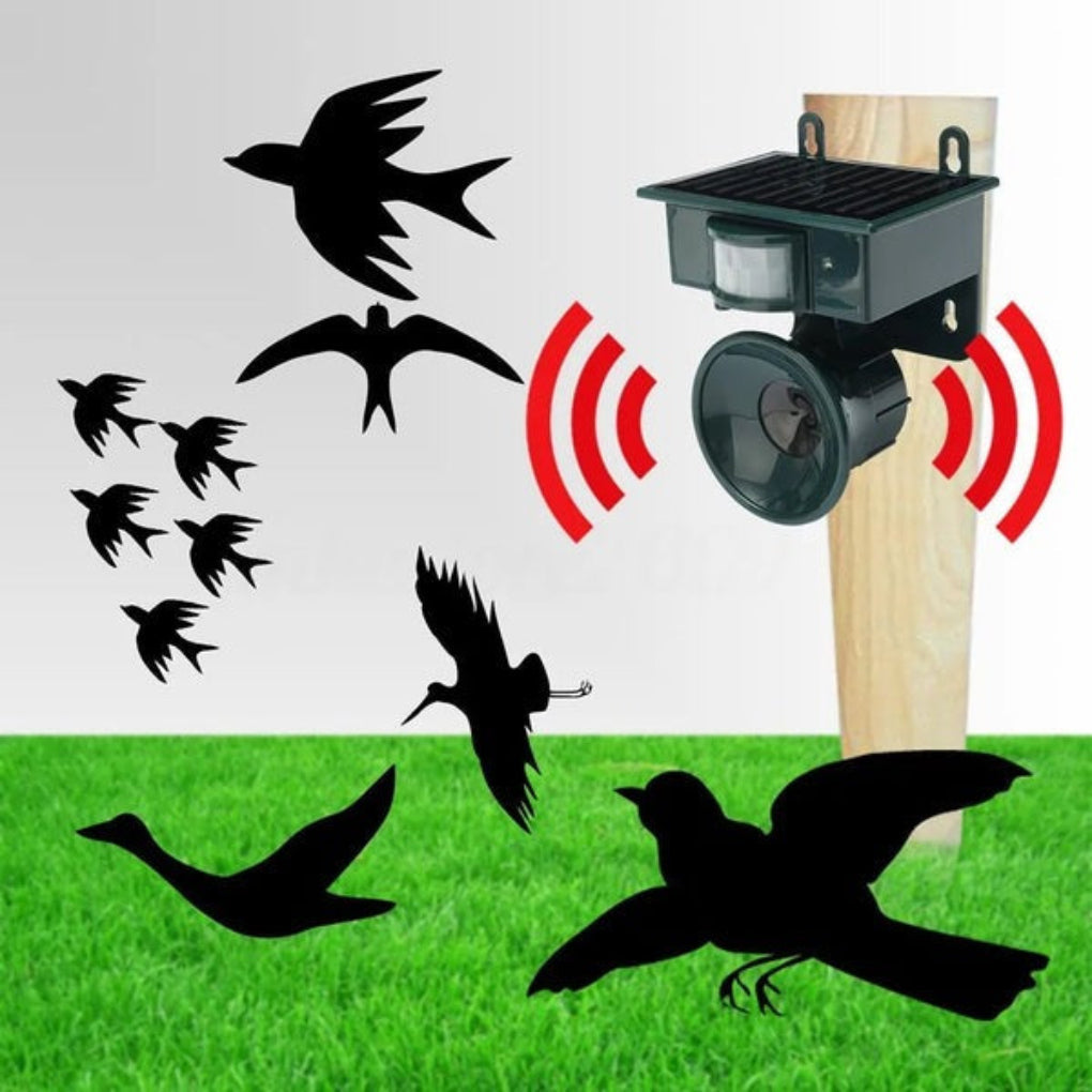 Smart Solar Bird Repeller Motion-Activated Outdoor Deterrent