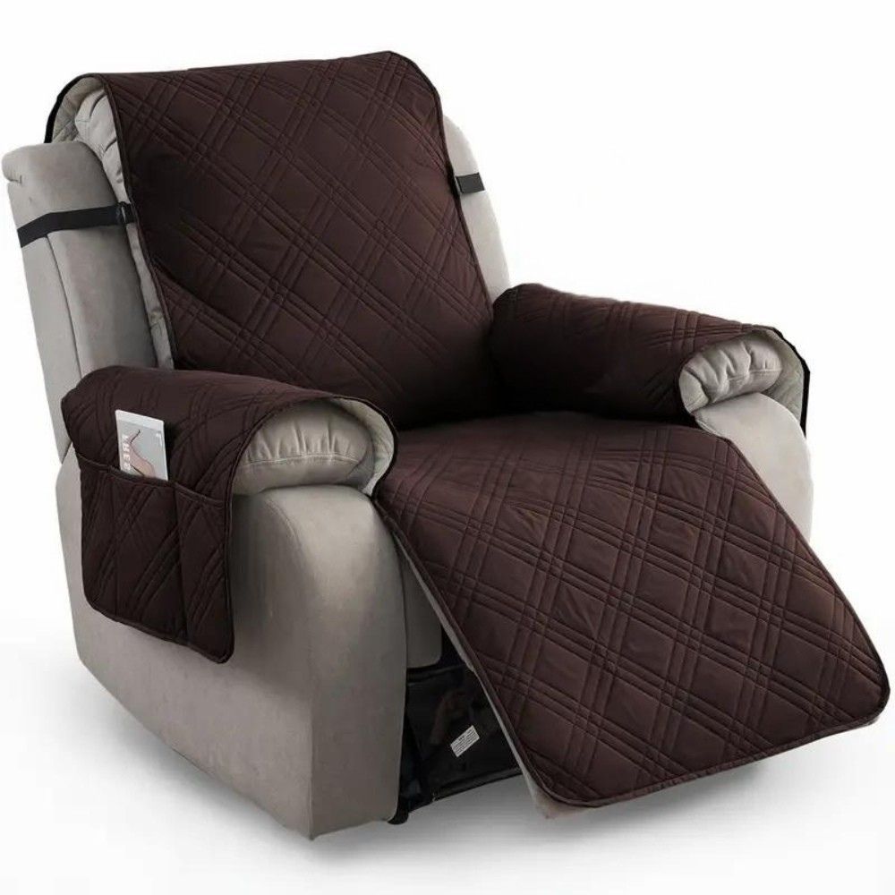 Protective Recliner Slipcover Quilted Comfort with Side Pocket