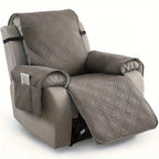 Protective Recliner Slipcover Quilted Comfort with Side Pocket