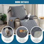 Protective Recliner Slipcover Quilted Comfort with Side Pocket