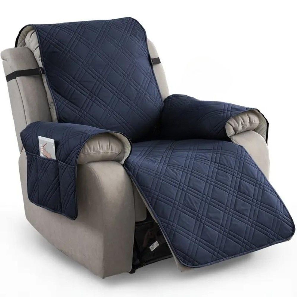 Protective Recliner Slipcover Quilted Comfort with Side Pocket