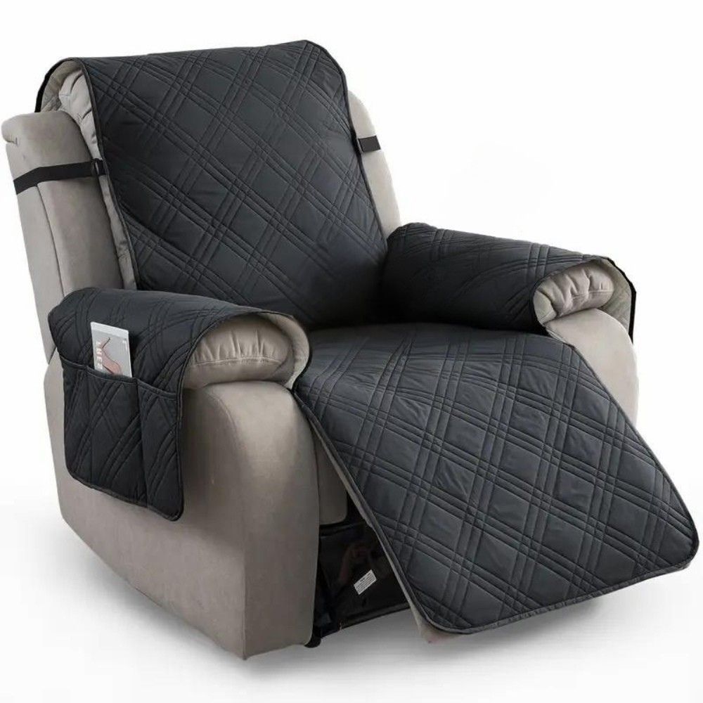 Protective Recliner Slipcover Quilted Comfort with Side Pocket